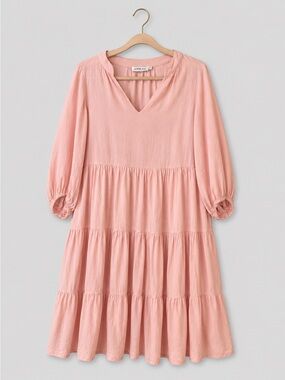 Petal and Pup - The Rahri Dress - Pink Ruffle Midi Length Dress
